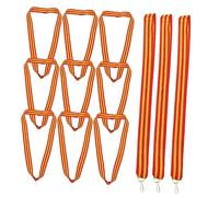 FIXOSHEE 12pcs Multi Function Neck Ribbons for Medal Awards Securely Hang Medals for Sports Competitions and Parties Easy to Use and Attach Material for Reliable Performance