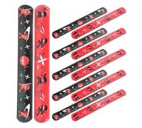FIXOSHEE 12pcs Ninja Slap Bracelets Material Lightweight Wristbands for Party Supplies Decorations Accessories
