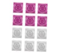 FIXOSHEE 12pcs Plastic Lash Case Eyelash Storage Box with Rosy and Silver Inserts Transparent High Gloss Lash Holder Portable Lightweight False Eyelash Organizer for Travel and Daily Use