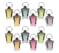 FIXOSHEE 12Pcs Resin Miniature Luminous Lantern Ornaments Glow in the Dark Decorative Accessories for DIY Crafts, Small Colorful Resin Lamp Charms Set with 6 Colors for Home and Photography