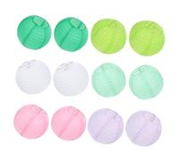 FIXOSHEE 12Pcs Round Paper Lanterns Party Decoration Lights for Weddings Festivals Birthdays Home Decor