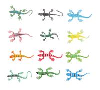 FIXOSHEE 12pcs Simulation Lizard Models Plastic Educational Realistic Reptile Figures for Interaction Fine Motor Skill Development