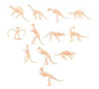 FIXOSHEE 12pcs Small Dinosaur Figures Realistic Plastic Dinosaur Skeleton Models for Educational Play and Decor Safe Material Mini Imitated Bone