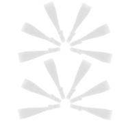 FIXOSHEE 12pcs White Plastic Kitchen Storage Shelf Hooks, Clip-on Wire Shelving Accessories for Hanging Utensils, Towels, Keys, and Small Household Items