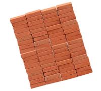 FIXOSHEE 150pcs DIY Miniature Simulated Red Brick Models for Dollhouse Micro Landscape, Small Handmade Wall Bricks for Garden and Architectural Model Building