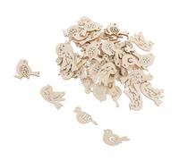 FIXOSHEE 150pcs Wooden Bird Hanging Ornaments Lightweight DIY Craft Bird Cutouts for Home Wall Decor Hand Painted Wooden Animal for Living Room Bedroom Room Decoration