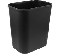 FIXOSHEE 15L Square Trash Bin Black - Sturdy Plastic Garbage Container for Commercial Offices, Kitchens, Home Offices, and Dorm Rooms