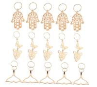 FIXOSHEE 15pcs Hair Accessories for Braids Braid Jewelry Set with Dolphin Tail, Butterfly Leopard, and Hamsa Hand Pendants, Hair Jewels for Women’s Braiding Styles and Locs