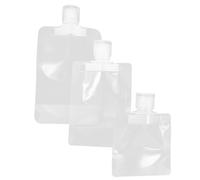 FIXOSHEE 15Pcs Travel Refillable Cosmetics Squeeze Pouch with Design Portable Lotion Shampoo Shower Gel Containers for Business Trips and Air Travel