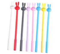 FIXOSHEE 16Pcs Cute Cartoon Rabbit Gel Pens for Students Colored Ink Writing Pens with Pull Out Tip Protection Lightweight and Compact Novelty Stationery for School and Office Random Color
