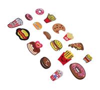 FIXOSHEE 17pcs Embroidered Appliques Iron Patches for Clothes Backpacks Jackets Pants Sweaters Durable Food Design Sew Decorative