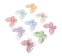 FIXOSHEE 18PCS Double Layer Organza Butterfly Iron Patches Embroidered Lace Applique for DIY Clothing Jackets Bags Hats Easy Sew Decorative Embellishments for Versatile Crafting