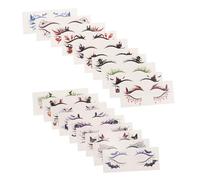FIXOSHEE 19pcs Halloween Eye Makeup Stickers Bat Spider Web Pumpkin Temporary Eyeliner Decals for Masquerade Carnival Party Skin-friendly and