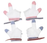 FIXOSHEE 2 Pairs Breathable Thumb Stop Gloves Finger Protective Mesh Gloves with Soft Chewing Textures for Boy Girl Blue Pink S Biting Finger Guards
