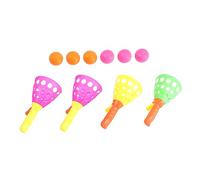 FIXOSHEE 2 Pairs Throw Catch Ball Set for Eco Friendly Plastic Chuck Ball Enhances Hand Eye Coordination and Flexibility Interactive Toss Game for Outdoor Play Random Color