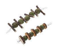 FIXOSHEE 2 Pcs Apple Wood Chewing Sticks for Pets Healthy Natural Molar for Rabbits Hamsters Small Animals Interactive Play Pet Necessity