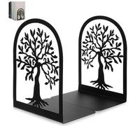 FIXOSHEE 2 Pcs Metal Book Ends Heavy Duty Book Holder for Shelves Metal Bookends Folders Magazines Desk Sturdy Support for Heavy Loads