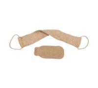 FIXOSHEE 2 Pcs Natural Sisal Exfoliating Back Scrubber Gloves Set with Long Strip Design for Gentle Dead Skin Removal and Comfortable Bathing Soft and Shower Washcloth for Men and Women for