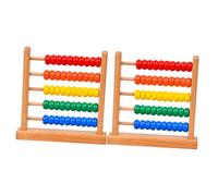 FIXOSHEE 2 Pcs Vintage Beech Wood Abacus for Traditional Chinese Learning Tool Enhancing Hand-eye Coordination and Fine Motor Skills Early Math Education Counting Frame