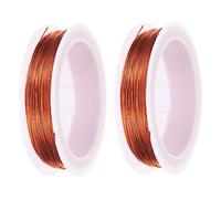 FIXOSHEE 2 Rolls Colored DIY Iron Wire Diameter Sturdy Multipurpose Wire for Jewelry Making Necklace Crafting Florist Binding and Handmade Flower Arrangement Tone
