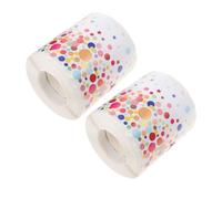 FIXOSHEE 2 Rolls Self Adhesive Bulletin Board Borders with Dot Pattern Wave Scalloped Edge Trim for Classroom and Office Decoration Removable White Border Stickers Feet