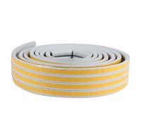 FIXOSHEE 2 Rolls Self Adhesive Door Window Sealing Strip D Shaped Grey Epdm Insulation Tape for Soundproofing Weatherstripping Draught Excluder Suitable for Aluminum Alloy Frames