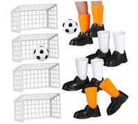 FIXOSHEE 2 Set Mini Finger Soccer Game Set Includes Mini Goals of Shoes Soccer Balls Interactive Tabletop Football Enhancing Coordination Reflexes Motor Skills for Family Fun and Sports