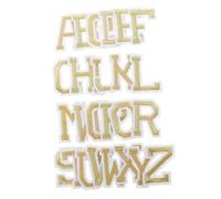FIXOSHEE 2 Sets DIY Embroidered Letter Patches with Hot Melt Adhesive for Clothing Bags Jackets Handmade Applique Repair Decoration Kit with Detailed Creative Alphabet Designs