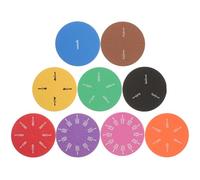 FIXOSHEE 2 Sets of 18pcs Eva Foam Fraction Circles Educational Classroom Kit for Students Math Learning Accessories Preschool and Primary School Random Color Random Color