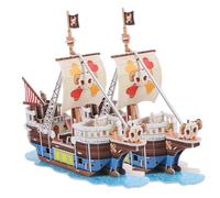 FIXOSHEE 2 Sets Paper Puzzle Kit Pirate Sailboat Model for Adults and Pre Cut Brain Teaser with Creative Sailboat Design Easy Assembly Educational Boys