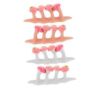 FIXOSHEE 2 Sets Silicone Toe Separators Soft Toe Spreaders with Non Slip Design for Pedicure Nail Spacers in and Skin Tone Colors for Men Women
