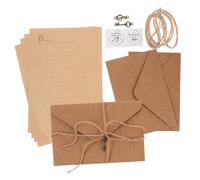 FIXOSHEE 2 Sets Vintage Writing Paper Envelope Set Retro Letter Paper Kit with Blank Decorative Stationery for Invitations Thank You Notes Poems Calligraphy and Personal Letters