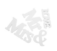 FIXOSHEE 2 Sets White Wooden Wedding Letters Table Decorations with Love Signs Romantic Bridal Shower Centerpieces for Reception Ceremony Sturdy Rustic Props for Marriage Celebration