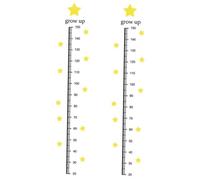 FIXOSHEE 2 Sheets Self-Adhesive PVC Star Shape Kids Height Measurement for Wall Growth Chart Wall Hanging Ruler Fine Picture Quality Will Not Fade for Baby's Rooms