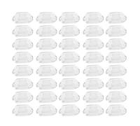 FIXOSHEE 20 Pairs Adjustable Silicone Eyeglasses Nose Pads Soft Cushioned Nose Holders for Glasses Push-in Replacement for Comfortable Eyewear Fit