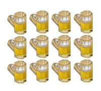 FIXOSHEE 20 Pcs Miniature Beer Mugs Set for Dollhouse Decoration, Small Scale Mini Drinking Cups, Dollhouse Accessories for Miniature Bar and Play Scenes Random Color Random Color