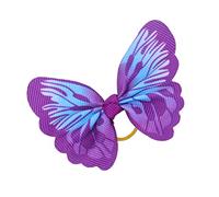 FIXOSHEE 20 Pcs Purple Butterfly Pet Hair Rings Elastic Hair Holder for Dogs Puppies Stylish Pet Headdress for Everyday Wear and Grooming Accessories