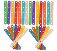 FIXOSHEE 200 Pcs Colored Popsicle Sticks with Multi Color Wooden Craft Sticks for DIY Art Projects Ice Cream Centering Miniature Model Building and Fine Motor Skill Development