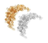 FIXOSHEE 2000pcs Hollow Snowflake Metal Bead Caps Spacer Beads for Jewelry Making DIY Floral End Caps for Bracelets Earrings Necklaces Antique Gold Silver Tone Findings Supplies