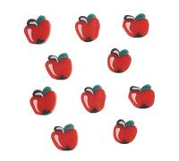 FIXOSHEE 200Pcs Fruit Design Polymer Clay Beads DIY Jewelry Accessories Loose Beads for Bracelet Making Craft Supplies Red Apple Theme