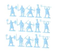 FIXOSHEE 200Pcs Miniature Medieval Soldier Figures Plastic Miniature Scenes People Models for Table Decoration and Outdoor Use