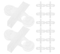 FIXOSHEE 20pcs Aquarium Divider Clips with Abs Clamps and Suction Cup Brackets Fit for Fish Tank Glass Widths Sturdy Support for Breeding Dividers and Isolation Nets Easy to Install and