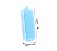 FIXOSHEE 20pcs Blue Sponge Hair Rollers Soft No-heat Hair Curlers for Long Sleeping and Styling Volumizing Curling Tool for Types