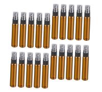 FIXOSHEE 20Pcs Brown Transparent Glass Spray Bottles Travel Makeup Containers Liquid Holders Compact Sub-packing Cosmetics for Portable Toiletries