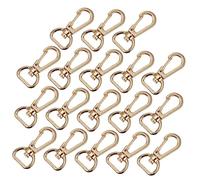 FIXOSHEE 20pcs Durable Alloy Keychain Clasps with Strong Spring Hooks Multifunctional Bag Buckles for DIY Crafting Key Rings Purse Accessories Heavy Duty Gold Hardware for Keys and Lanyards