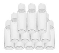 FIXOSHEE 20pcs Flip Top Travel Bottles Refillable Plastic Lotion Dispenser Containers for Creams Essential Oils Perfumes Shampoo Portable Makeup Storage