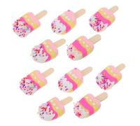 FIXOSHEE 20pcs Ice Cream Charms Flat Back Polymer Clay Cabochons Cute Sprinkle Food Pendants for DIY Bracelets Necklaces Hair Accessories Lightweight and Mini Craft Beads