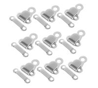 FIXOSHEE 20pcs Invisible Metal Hooks and Eyes Sewing Closures for Bras Trousers Skirts Dresses Easy to Sew Fastenings for Clothing Adjustments and DIY Tailoring Projects Silver