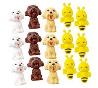 FIXOSHEE 20Pcs Mini Animal Shaped Erasers for Bright Pencil Erasers Lightweight Portable School Supplies Multipurpose Daily Use Accessories Random Cartoon Styles