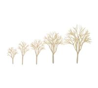 FIXOSHEE 20PCS Miniature Landscape Model Trees for Train Accessories Realistic DIY Sand Table Scenery Mixed Micro Architecture Craft Supplies for Railway and Diorama